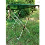 Old folding iron garden table