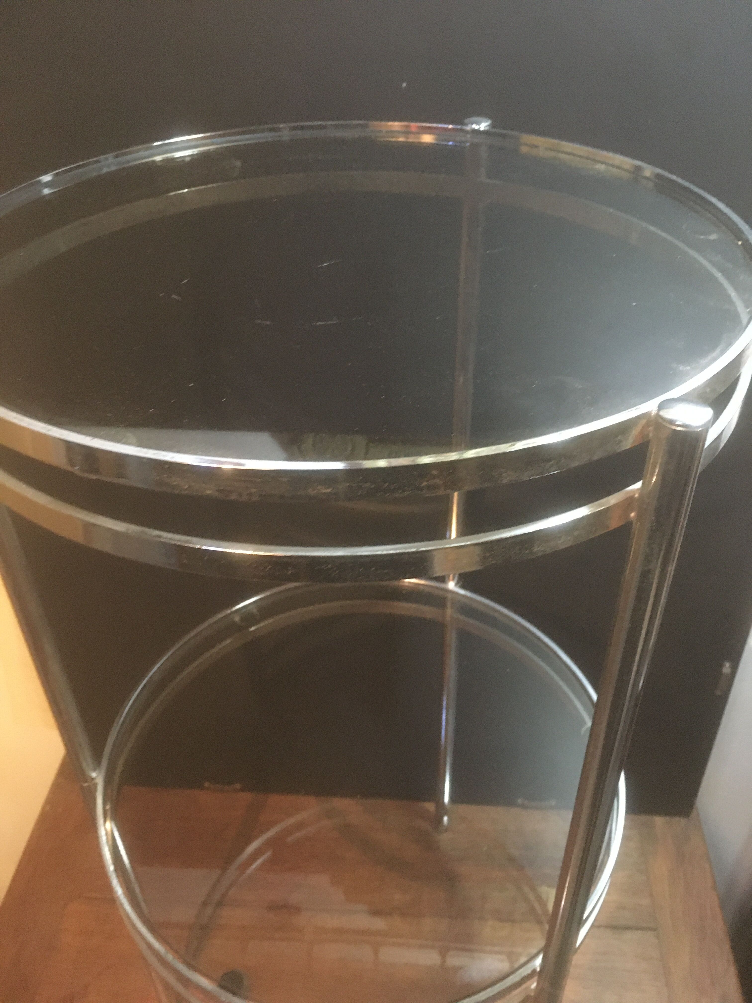 Sofa end or harness in chromed metal Ø 36