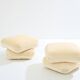 Jacques Charpentier pair of mohair velvet pouffes 1970