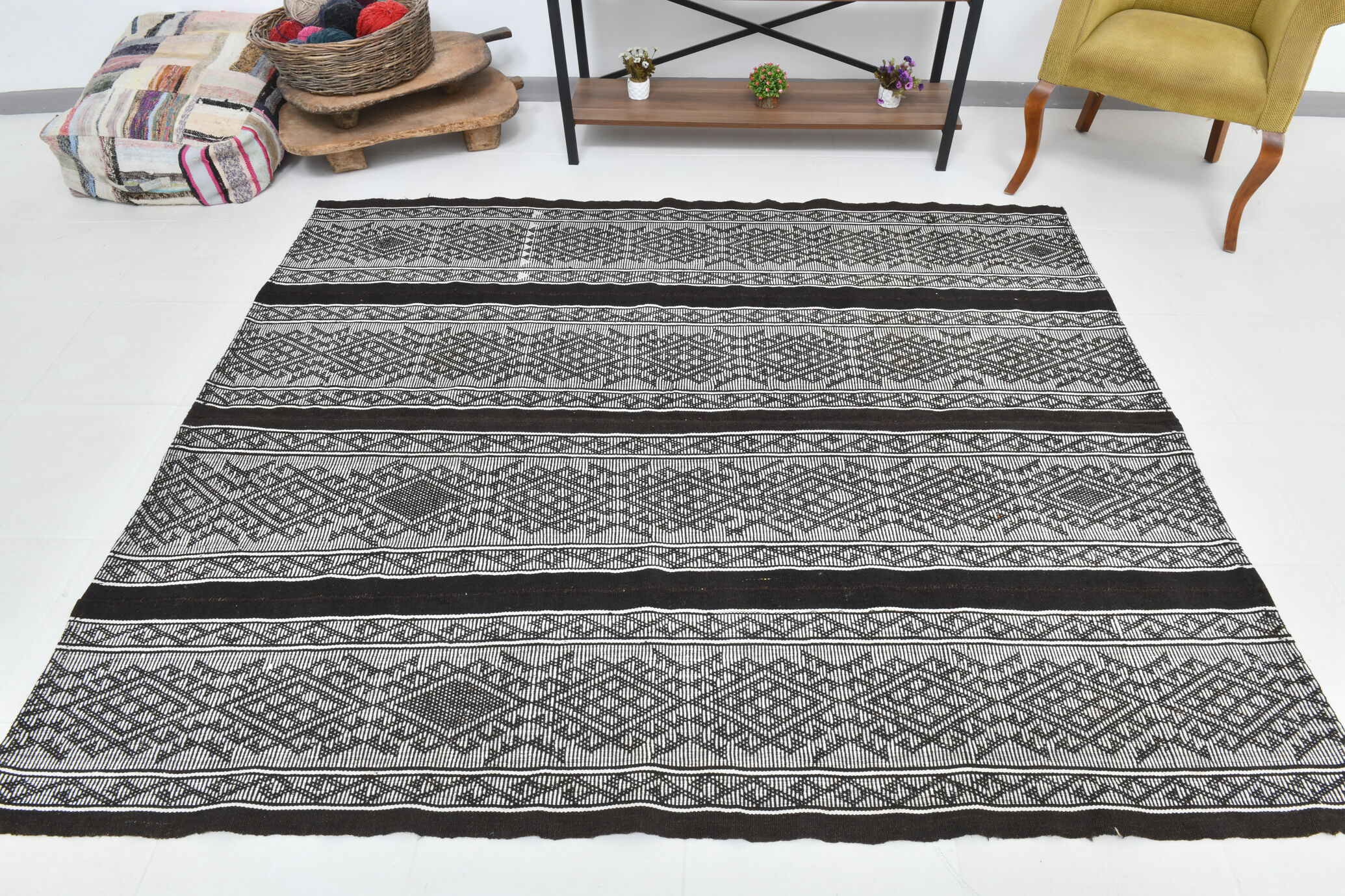 6x8 minimalist modern bohemian vintage rug 240x190cm