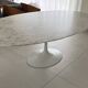 Original Knoll Tulip oval dining table 244x137 Eero Saarinen Arabescato Matt