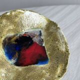 Handmade colorful ceramic pocket emptier, decorative object