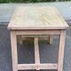 Renovated farmhouse table desk in oak, 110cm from the 1920s.