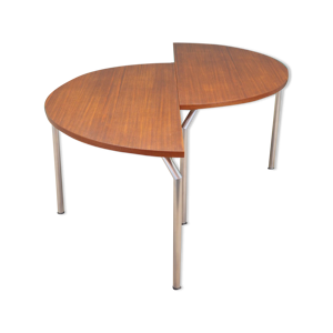 Table demi-ronde en teck,