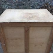 Vintage wardrobe with compass feet in beech