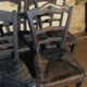 Set of 7 mustache bistro chairs