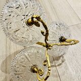 Serviteur 3 coupelles en cristal