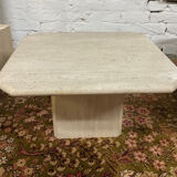 Vintage travertine coffee table in the 70s