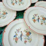 Set of six HBCM dessert plates