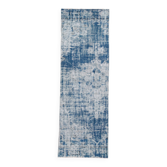 3x9 Shades Of Blue Rug For Kitchen Vintage Runner Rug, 98x271Cm