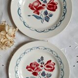 Old mismatched earthenware dessert plates