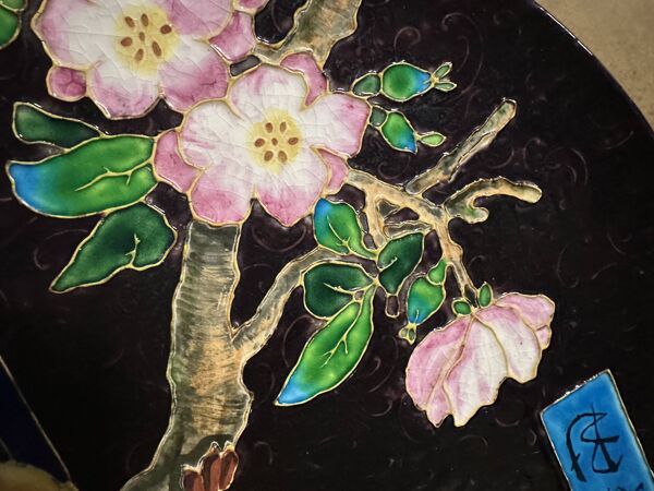 Plat porcelaine vieillard caranza