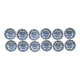 12 Blue Enoch Wedgwood Royal Homes of Britain Soup Plates
