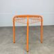 Vintage Ikea Vasteron stool, orange steel wire, 1990s