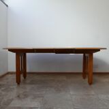 Guillerme & Chambron oak oval french extendable dining table