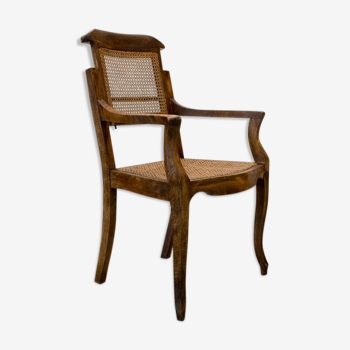 Rattan wood Barber Chair