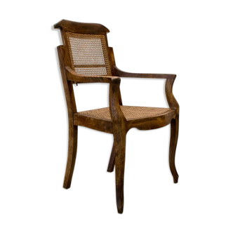 Rattan wood Barber Chair