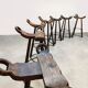 Vintage rare brutalist set of 7 Spanish barstools