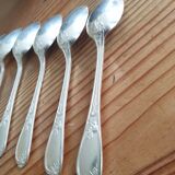 Small old silver metal spoons
