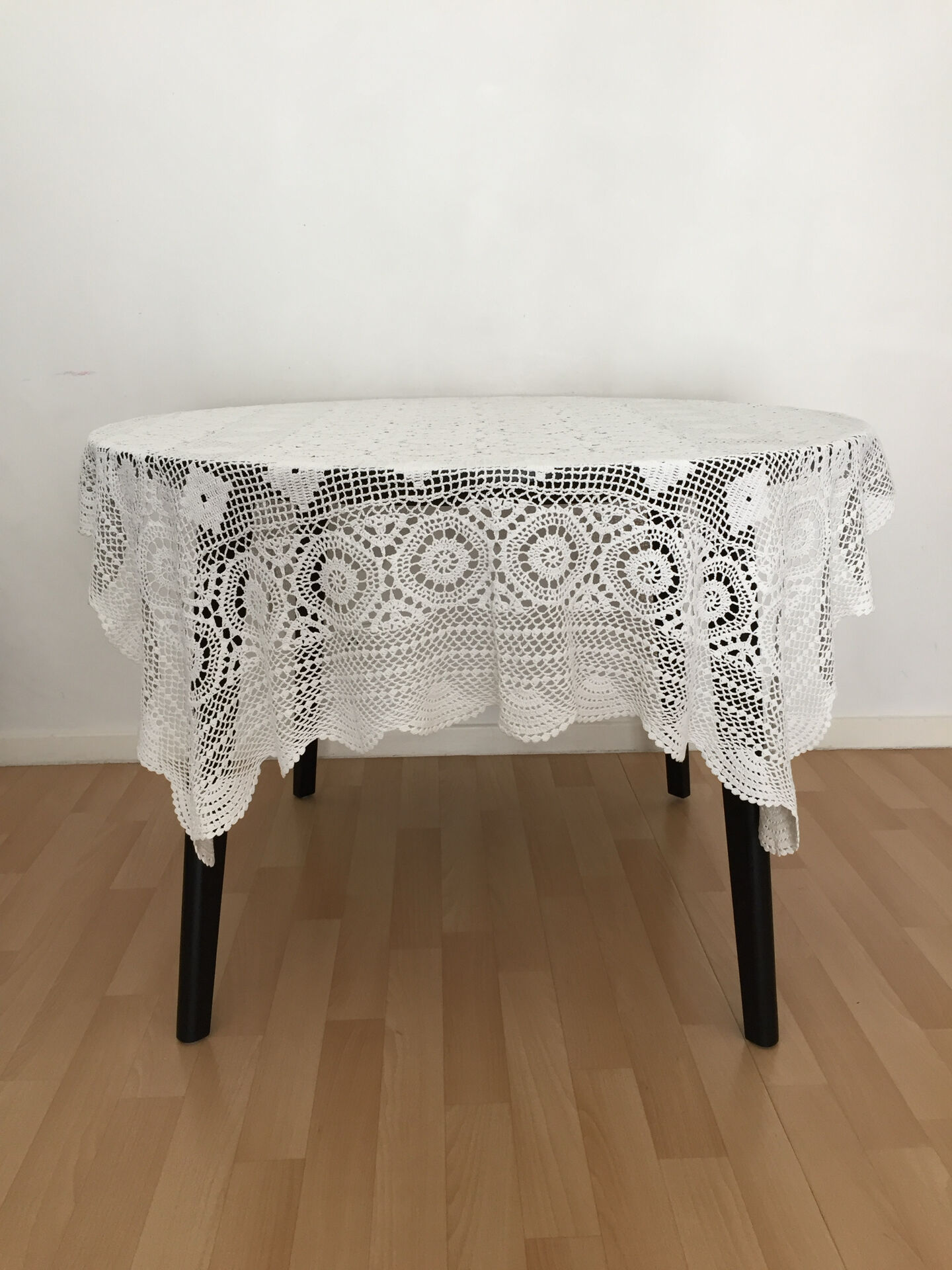 Vintage rectangular crochet tablecloth