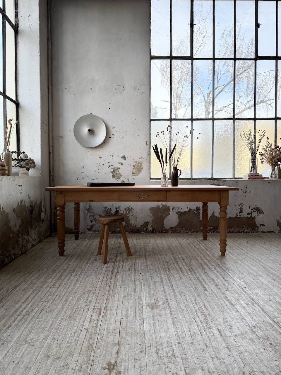 Table de ferme en merisier