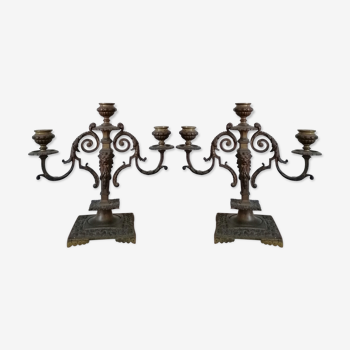 Napoleon III candlestick pair