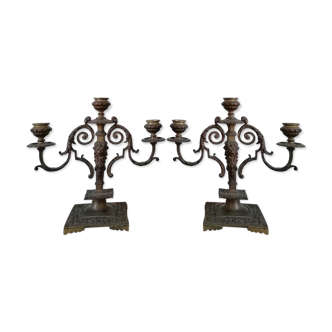 Napoleon III candlestick pair