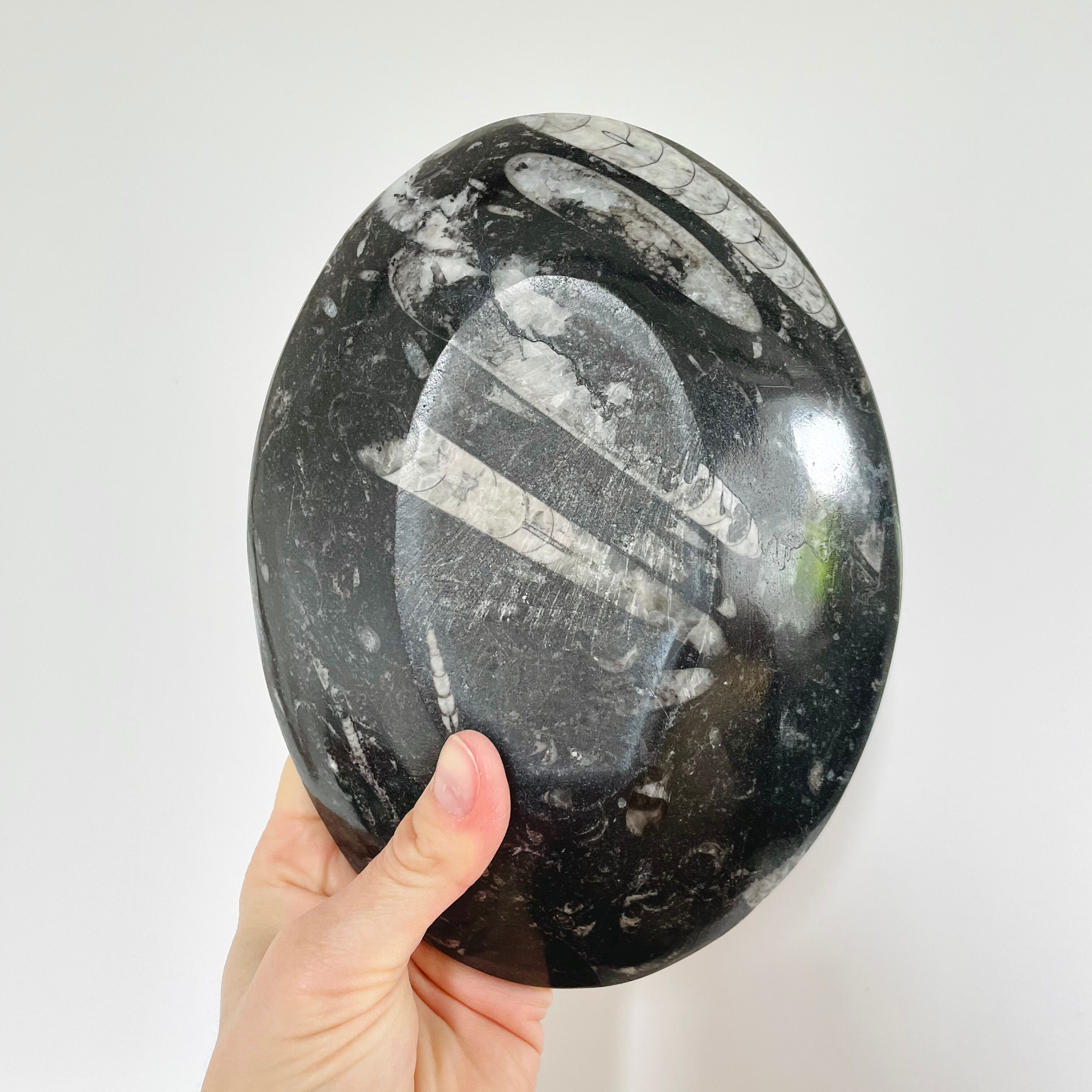 Empty carved stone pocket