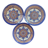 Trio of plates signed HB Quimper
