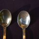 Pair of Art Nouveau Solid Silver Salt Bowls and Spoons
