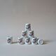 Set of 8 vintage porcelain candle holders