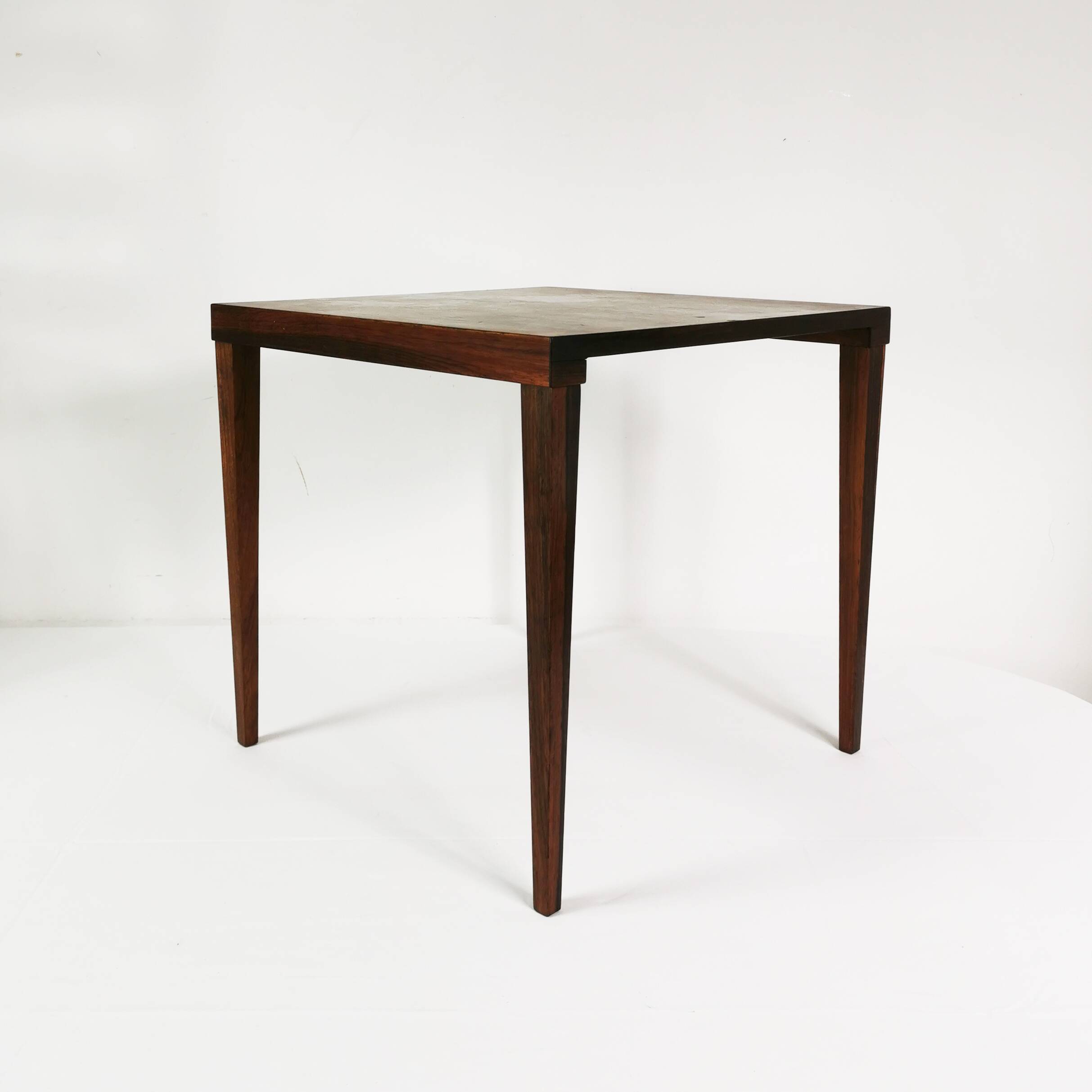 Minimalist rosewood table, Denmark, 1960s