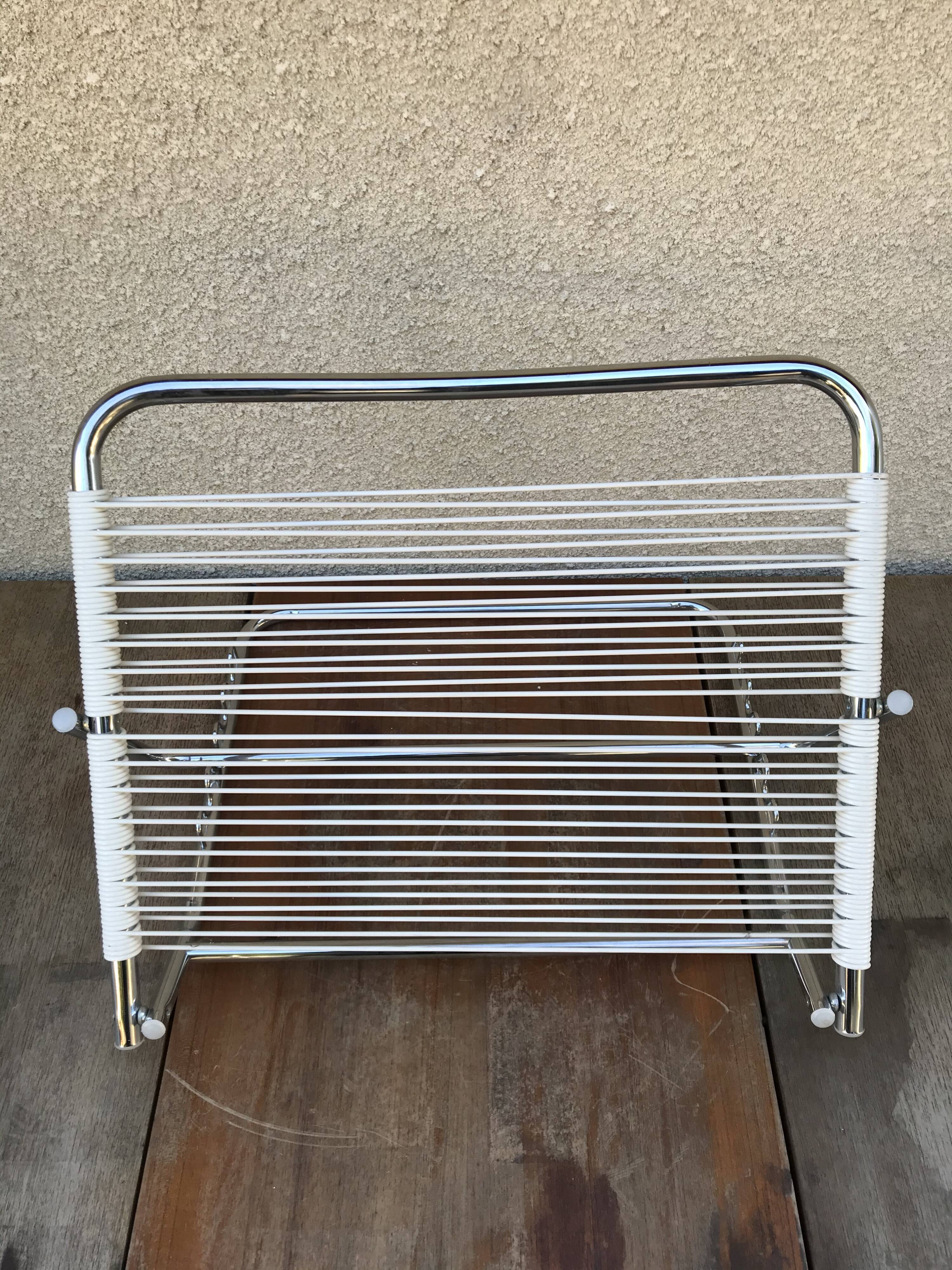 Old folding metal chrome back