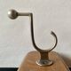 Vintage wooden wall coat rack - 4 steel hooks