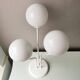Vintage 80s white metal table lamp