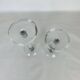 Pair of vintage plexiglass and chrome metal candlesticks