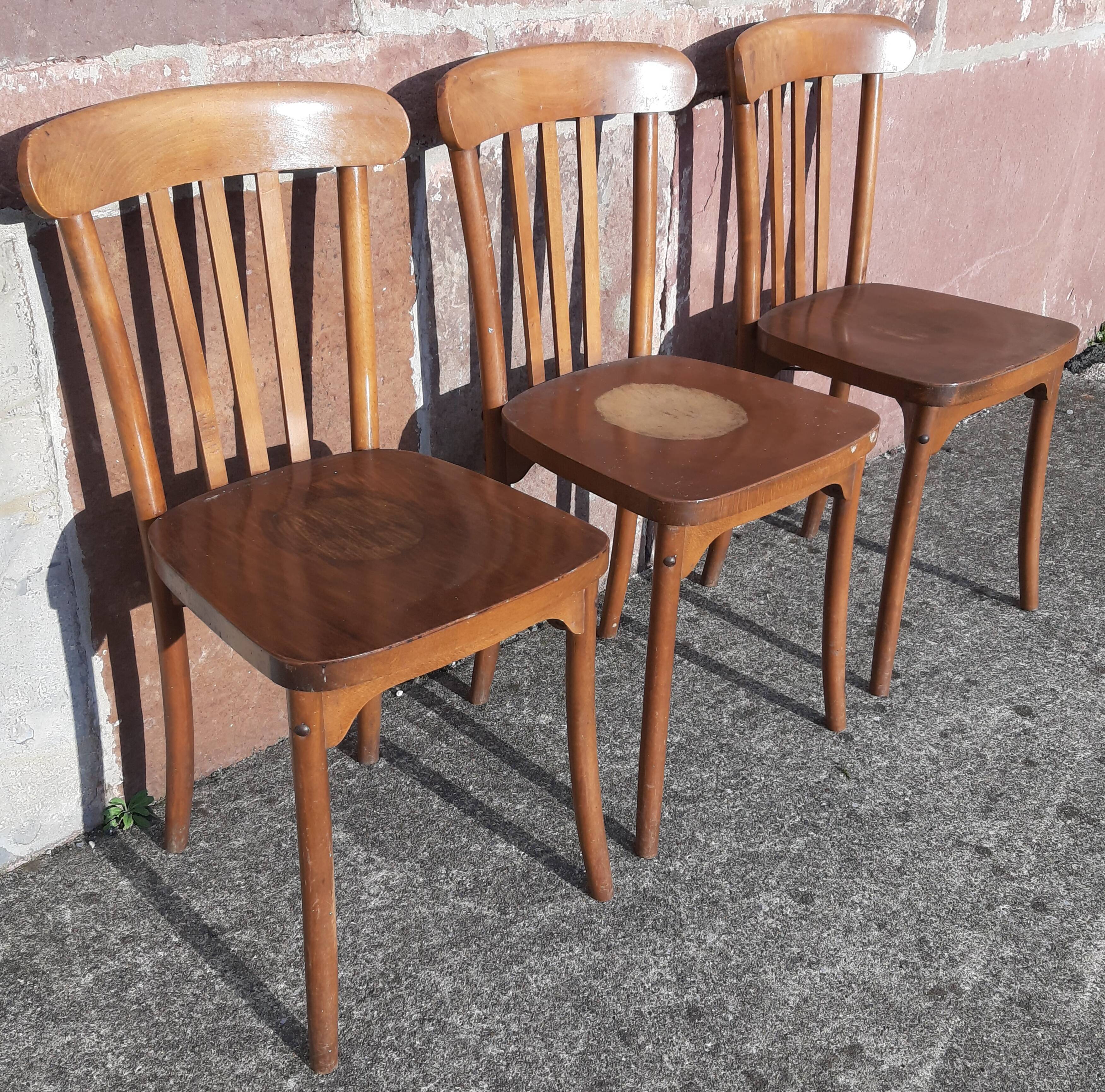 Chaises bistrot Luterma (système Monobloc, lot de 3)