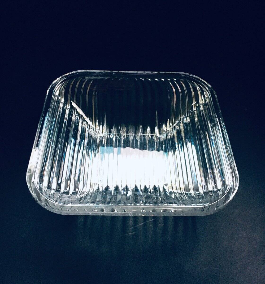 XL Mid-Century Czech Modern Crystal Art Glass Bowl, 1960s