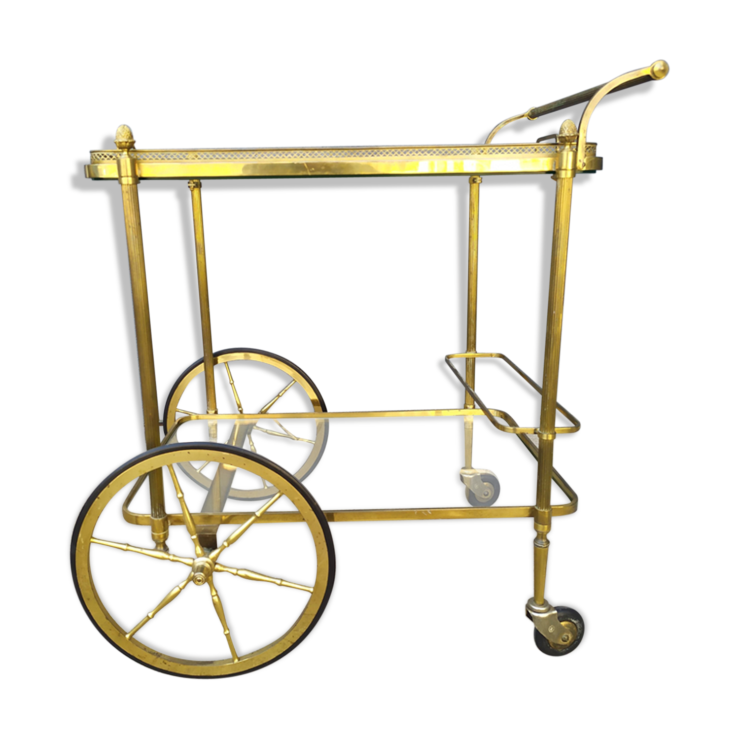 Golden brass cart