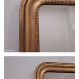 Large antique Louis Philippe gilded mirror