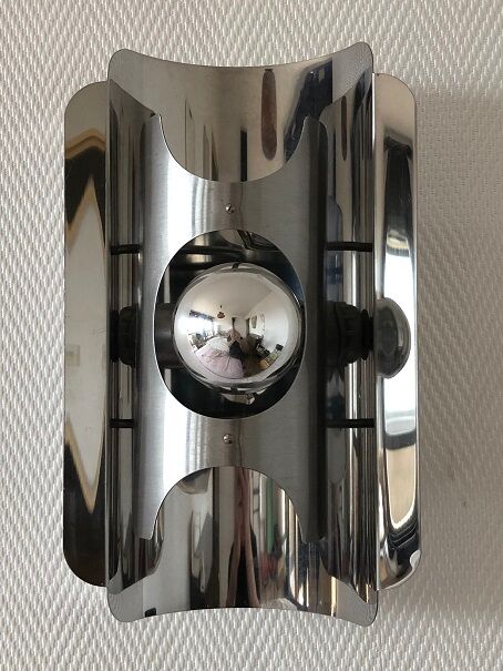 Wall lamp chrome space age 70's