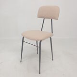 Set of 4 Italian Metal Dining Chairs, 1960's