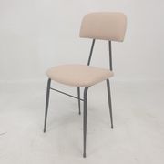 Set of 4 Italian Metal Dining Chairs, 1960's