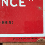 Old enamelled plate "antar l'huile de france" 45x54cm 1950