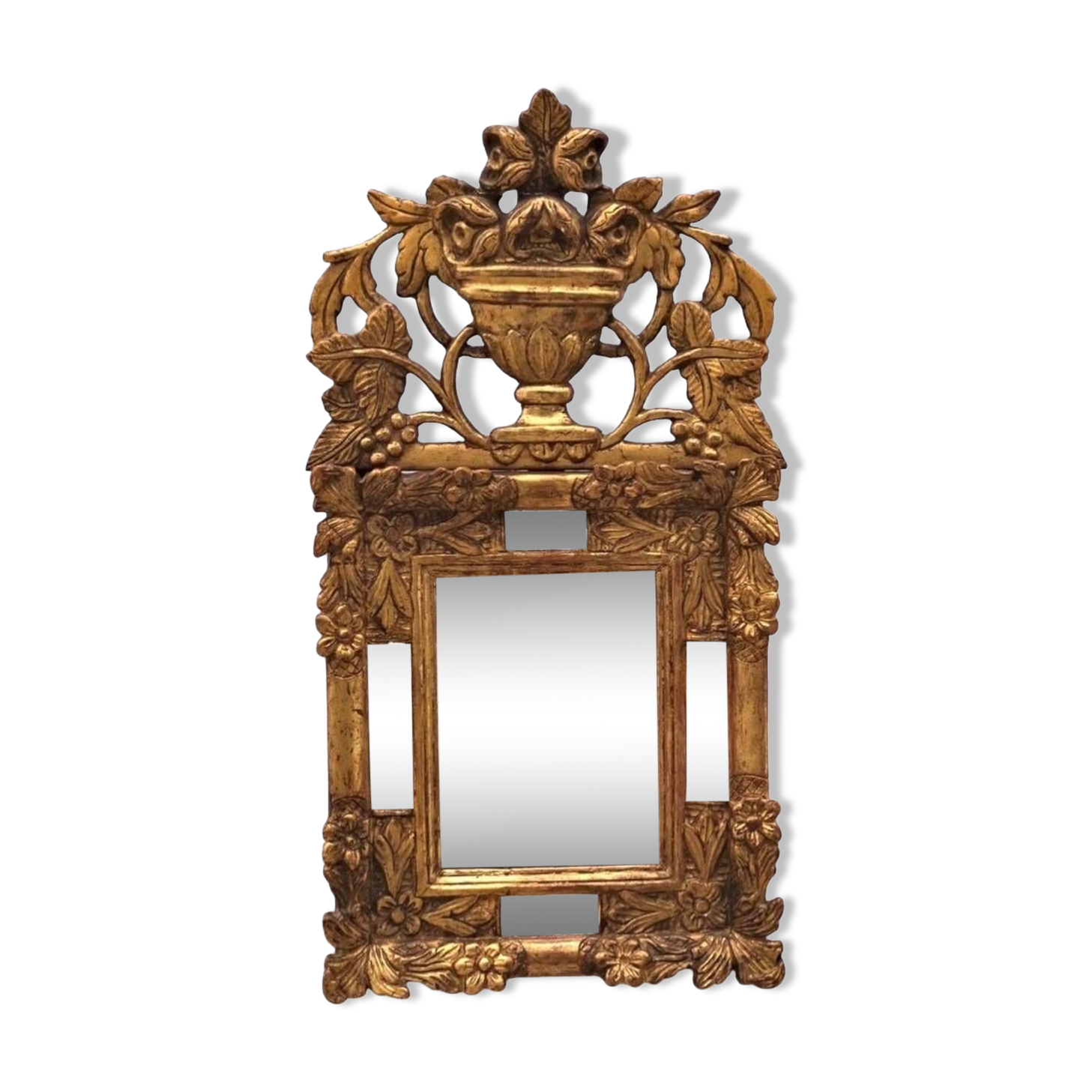Regency style mirror with carved and gilded wood frame, early 19th century