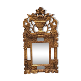 Regency style beaded mirror in carved and gilded wood, early 19th century