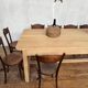 Table bistrot table de ferme en chêne massif sablé Longueur 210 cm - Largeur 106 cm - Hauteur 78 cm