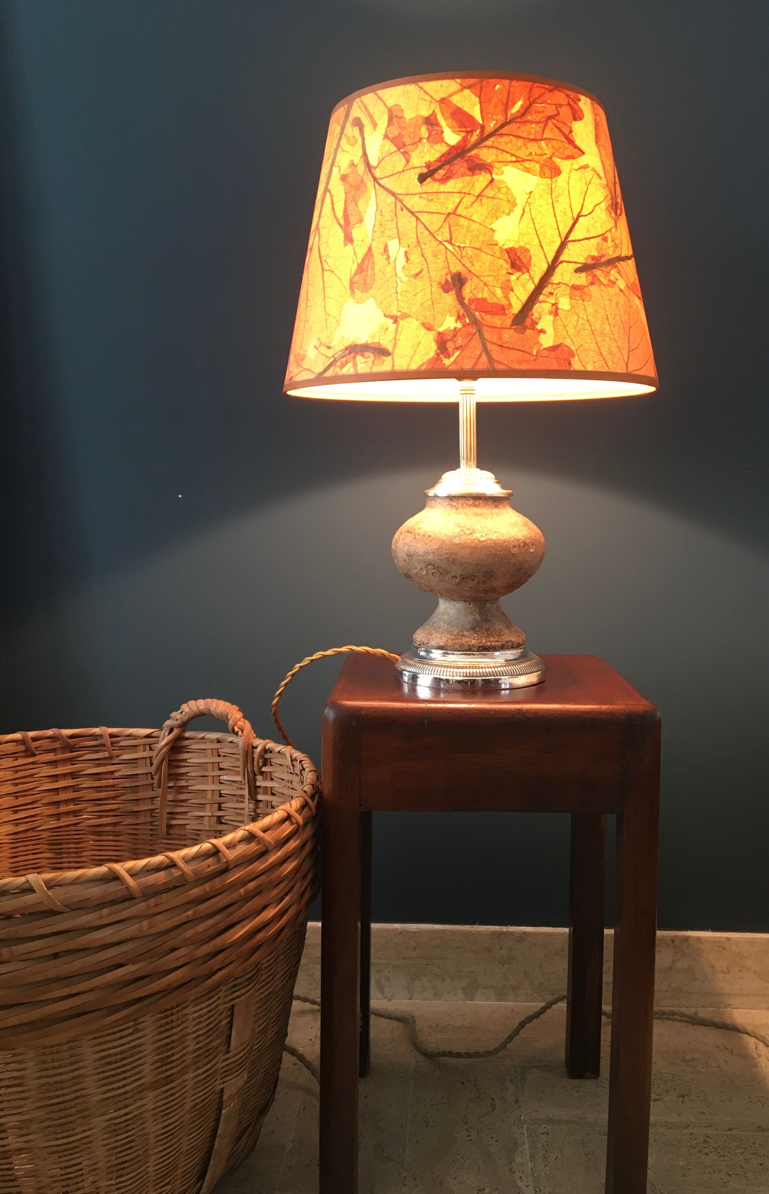 Paper herbarium lampshade, 70s