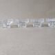 Set of 4 Art Deco style glass candle holders