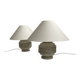 Paire de pieds de lampe 1980 art deco vintage